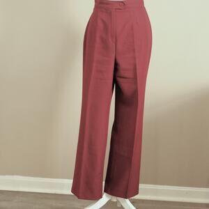 VTG 80's Sears Roebuck and Co PANTS THAT FIT Perma-Prest Women's sz 16 Burgundy
